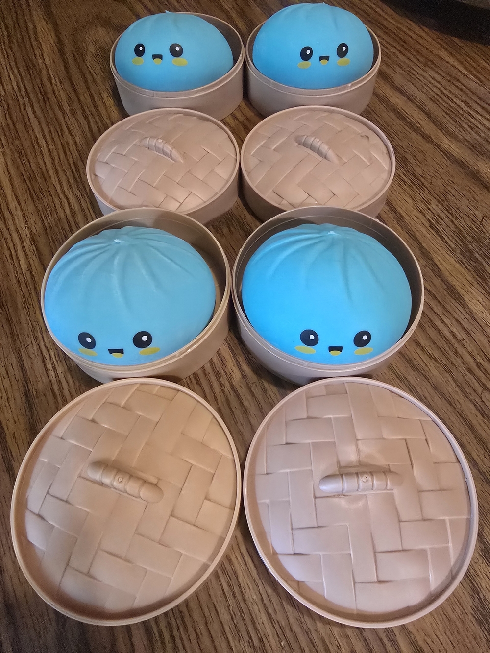NWOT Blue Kawaii Dumpling Squishies Set
